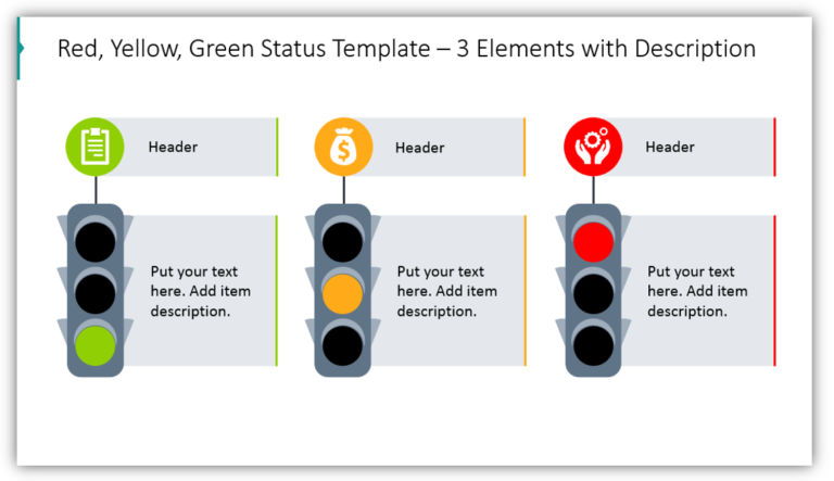 Traffic Light Graphics for Project Status Presentations [RAG Templates]