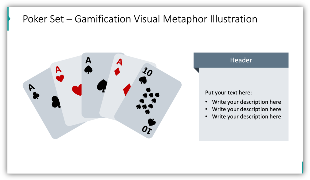 Poker Set – Gamification Visual Metaphor Illustration