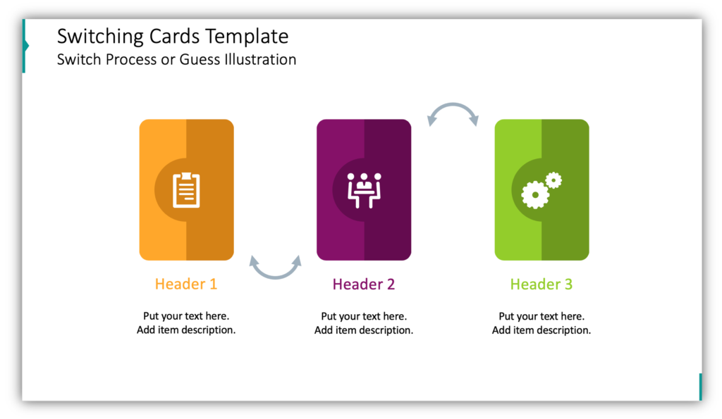 Switching Cards TemplateSwitch Process or Guess Illustration