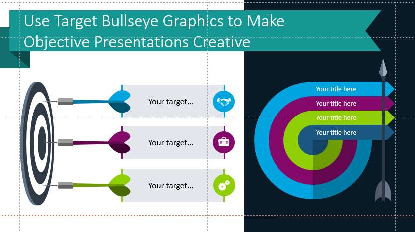 Use Target Bullseye Graphics to Make Objective Presentations Creative