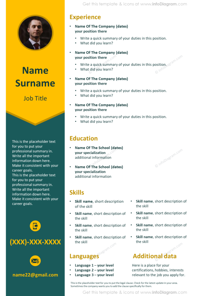 infographic resume templates for word