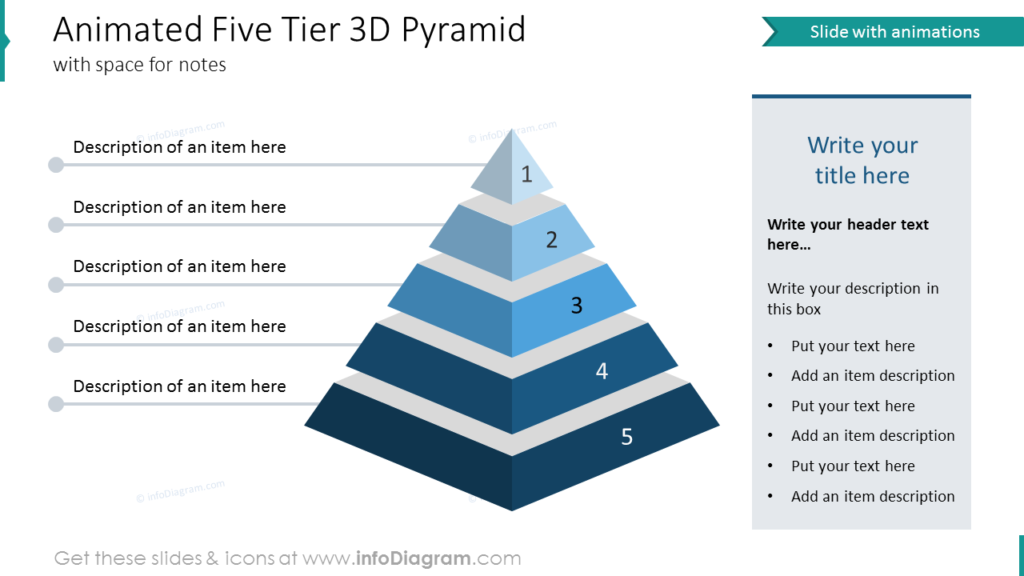 Animated Five Tier 3D Pyramid