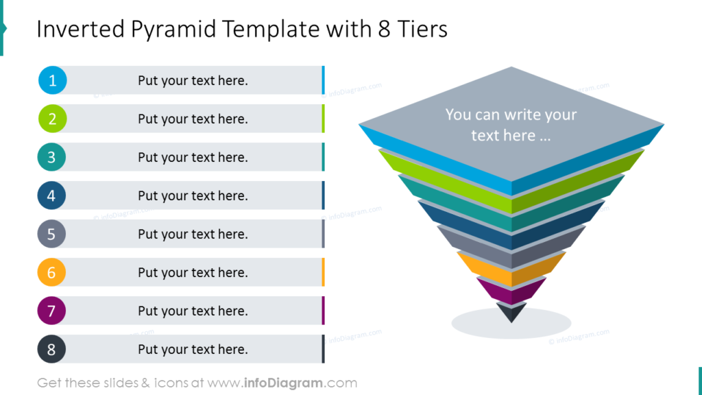 Inverted Pyramid Template with 8 Tiers