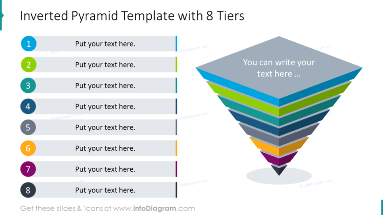 Inverted Pyramid Template With 8 Tiers Blog Creative Presentations Ideas 9172