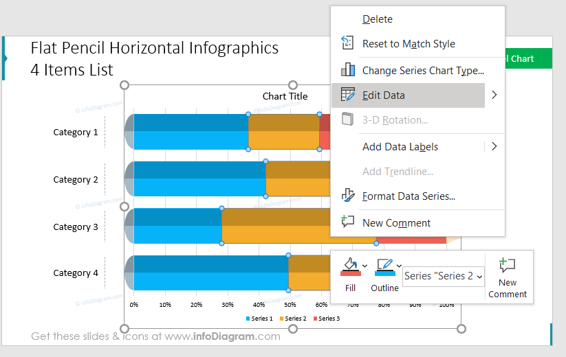 editing ppt data chart menu infodiagram