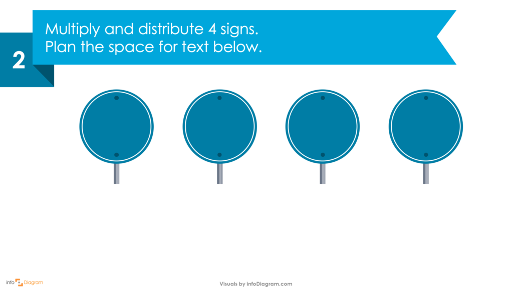 Guide on how to create your own Traffic Sign Infographics Slide in PowerPoint second step