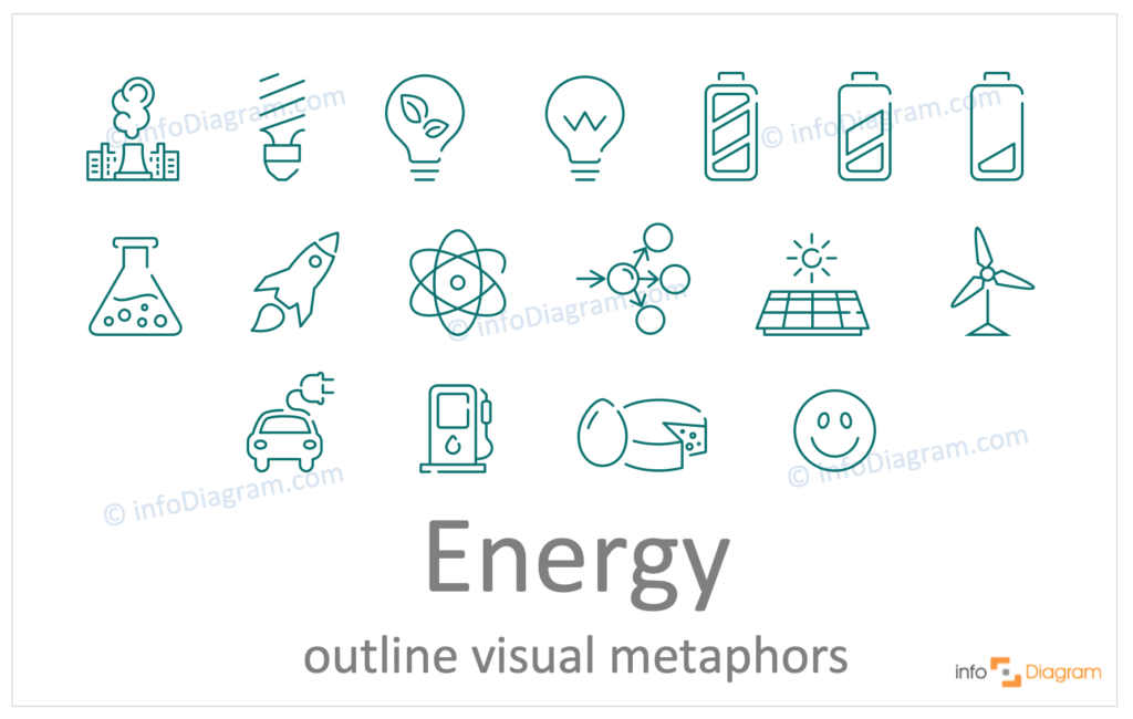 outline icons energy concept metaphors