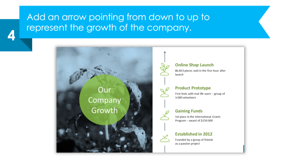 guide on Presenting Company Growth History with Timelines Creatively in PPT final step