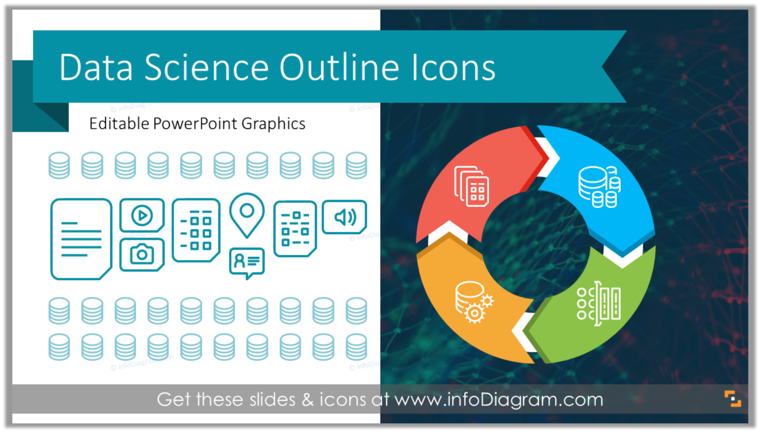 Data Science Analytics Outline Graphics Template Blog Creative