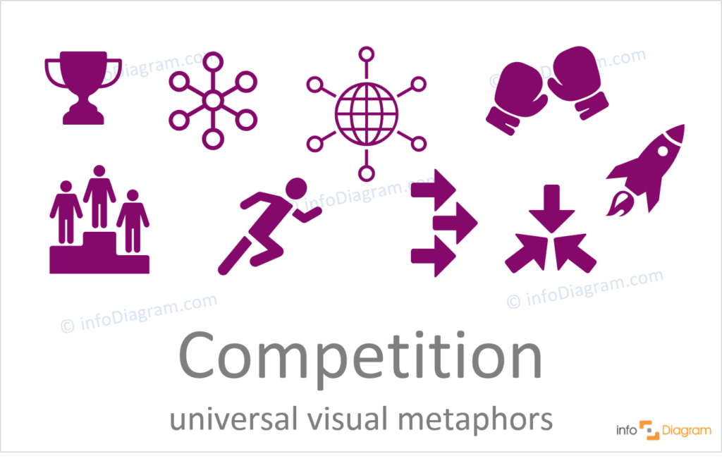 rivalry competition concept powerpoint flat icons ppt