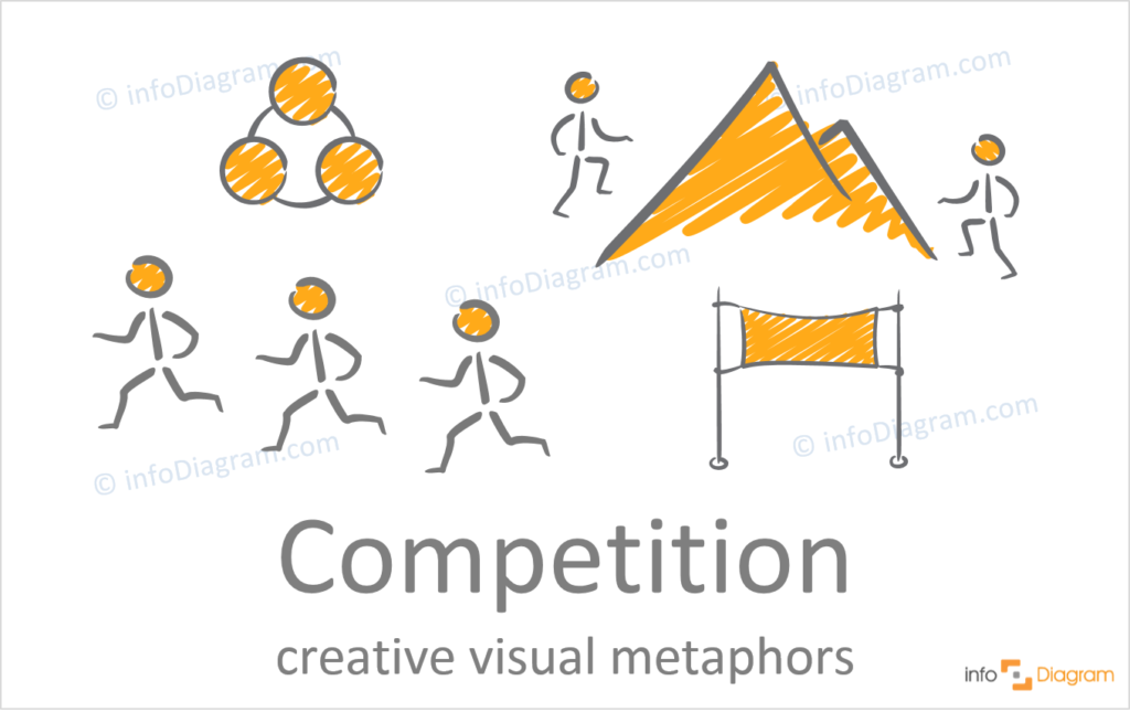 competition concept icons creative hand drawn powerpoint