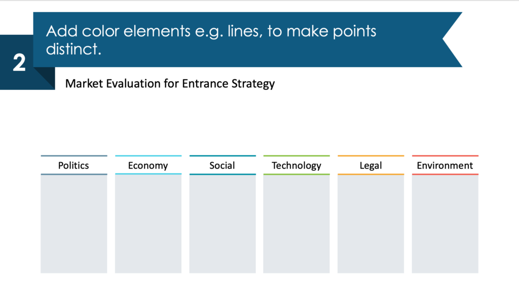 guide on how to redesign PESTLE analysis into a modern table step 2