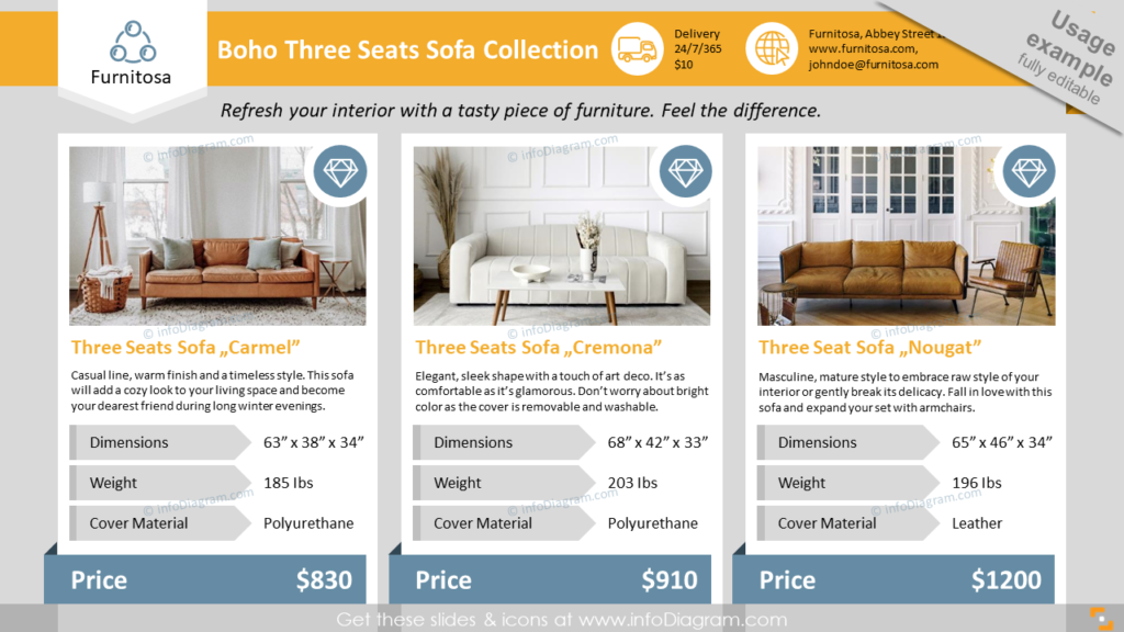 Furniture Equipment Product Leaflet Example