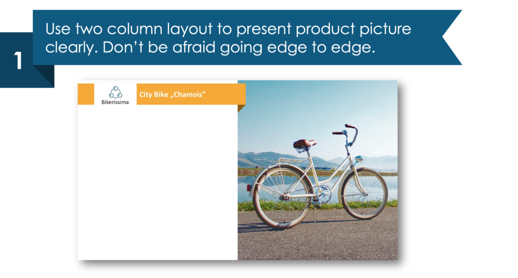 Guide on how to enrich product one-pager with stylish ppt infographic step 1