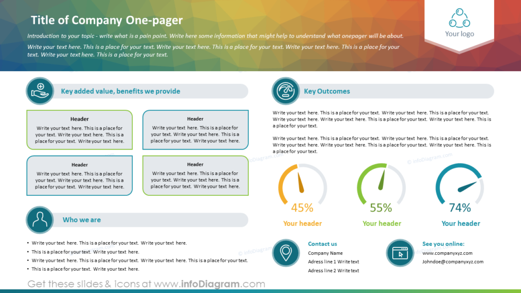 Company Snapshot One Pager Leaflet Made In Powerpoint