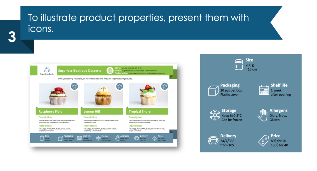 guide on how to redesign product comparison one-pager step 3