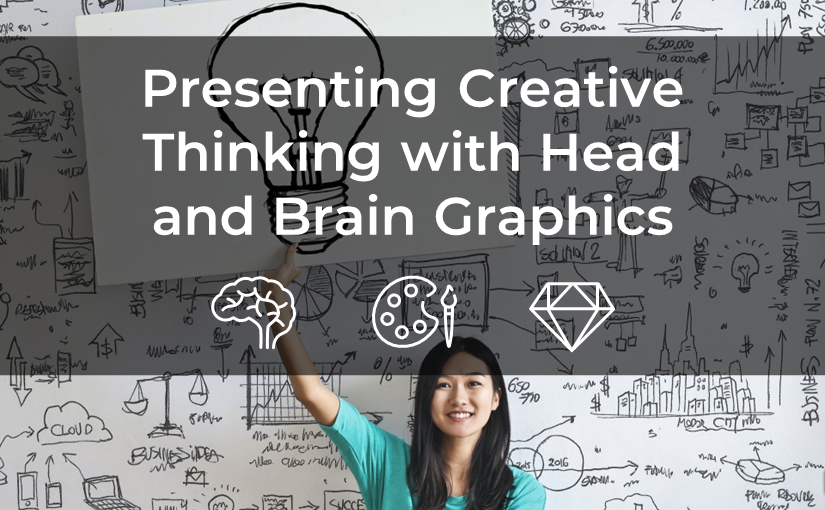 Creative thinking with head and brain graphics picture powerpoint