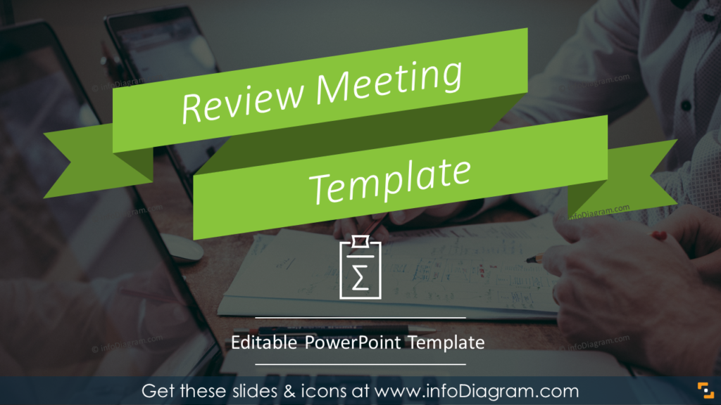 review-meeting-template-ppt executive presentations