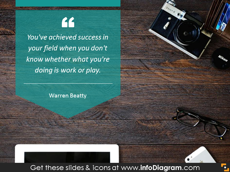 warren-beautty-quote-on-success-flat-arrow-box-ppt main message