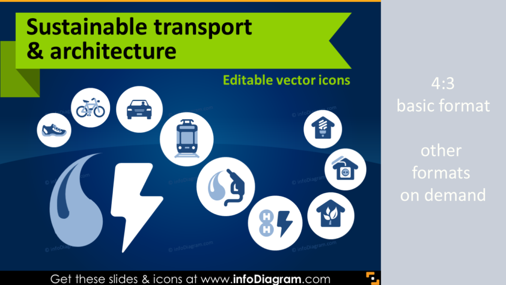 sustainable-architecture-green-transport-ecology-icons-flat-ppt