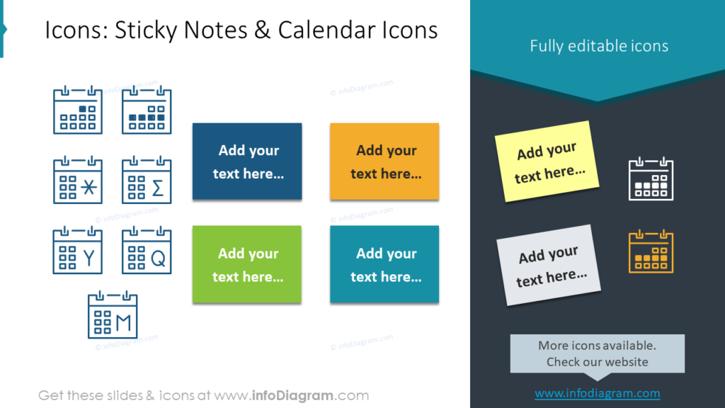Sticky Notes & Calendar Icons