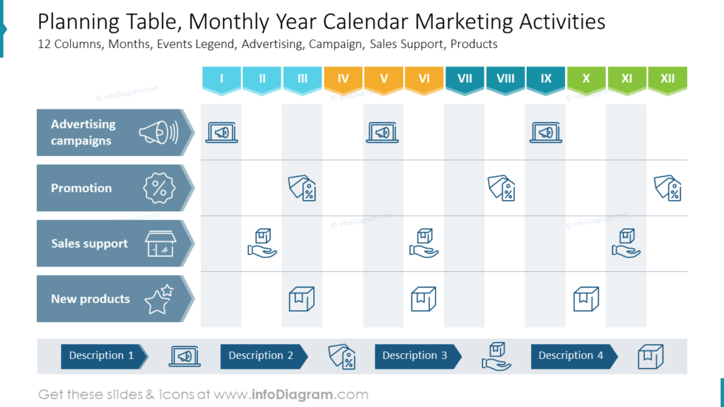 planning-table-monthly-year-calendar-marketing-activities action plan template