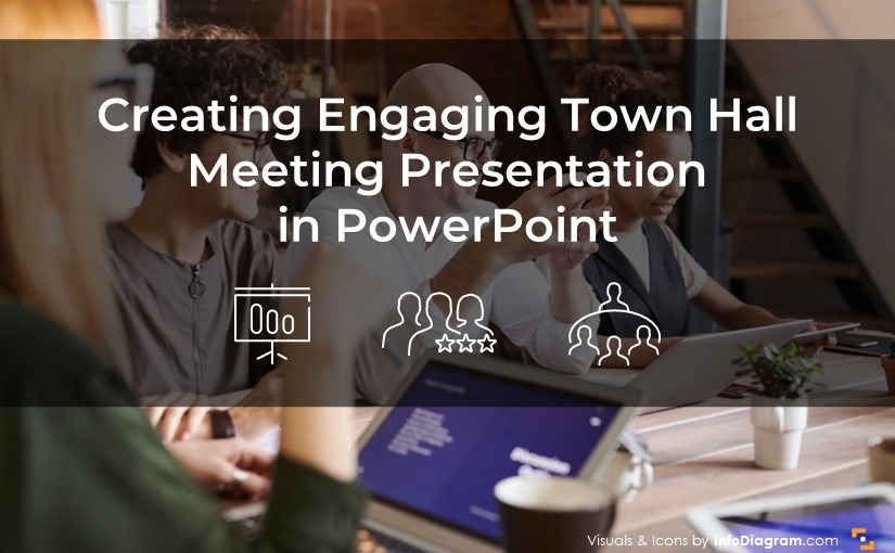 town hall meeting presentation graphics powerpoint picture infodiagram