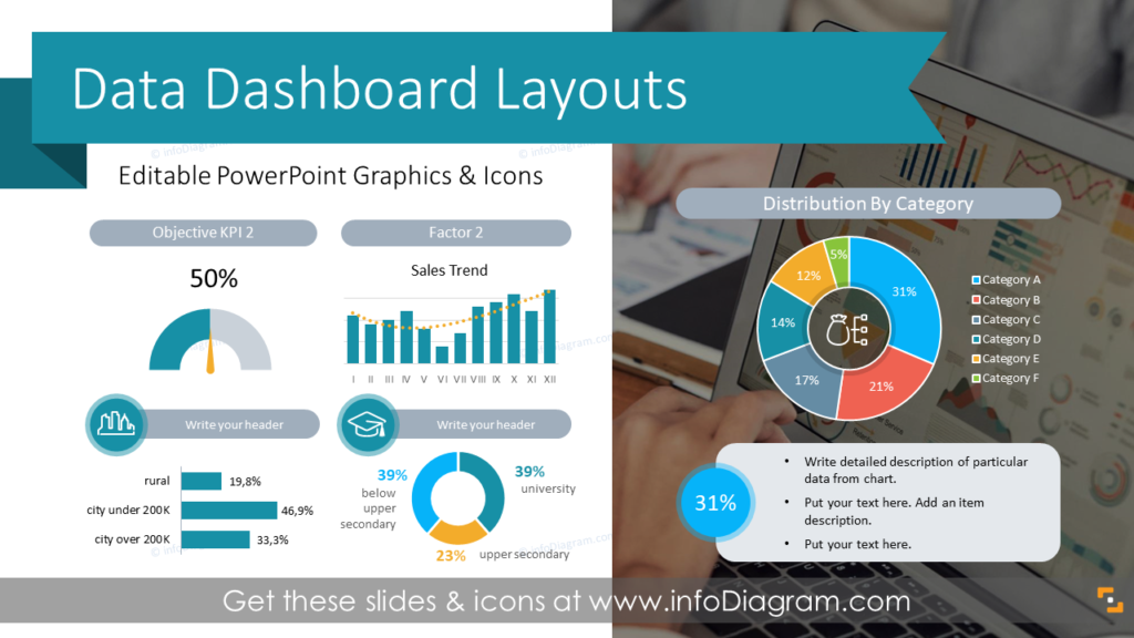 Data Dashboard Slide Layouts PowerPoint Template