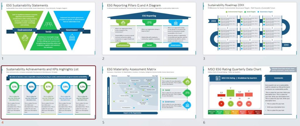 ESG presentation template sample powerpoint